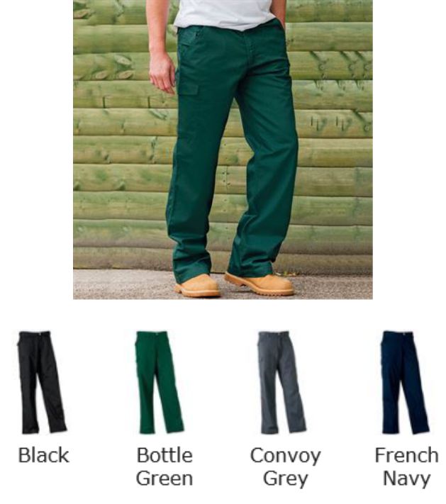 Russells 001M Polycot Twill Workwear Trousers - Click Image to Close